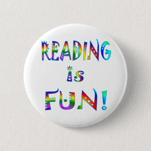 Badge Rond 5 Cm La lecture est amusement