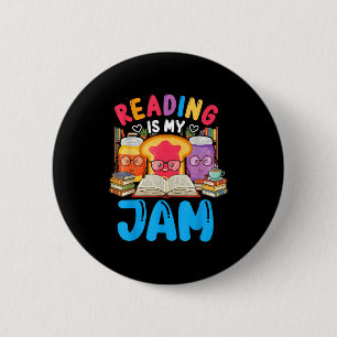Badge Rond 5 Cm La lecture est super drôle, j'adore lire des livre
