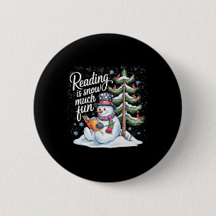 Badge Rond 5 Cm La lecture est tellement amusante Livres de Noël B