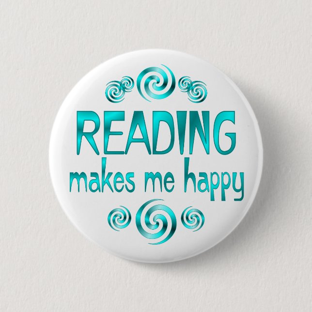 Badge Rond 5 Cm La lecture me rend heureux (Devant)