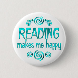 Badge Rond 5 Cm La lecture me rend heureux