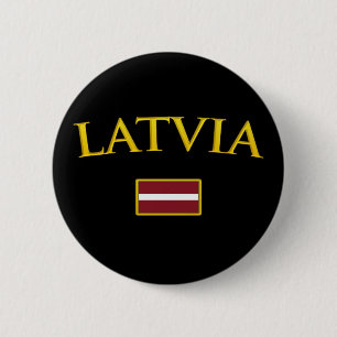 Badge Rond 5 Cm La Lettonie d'or