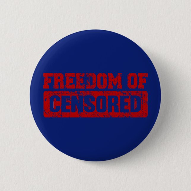 Badge Rond 5 Cm La liberté d'expression peut-être pas si (Devant)