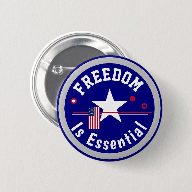 Badge Rond 5 Cm La liberté est essentielle (Devant & derrière)