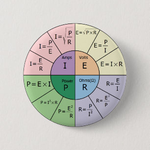 Badge Rond 5 Cm La loi d'Ohm