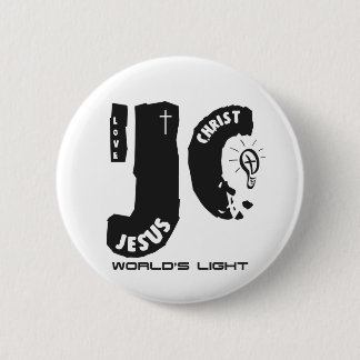 Badge Rond 5 Cm La lumière du monde de Jésus