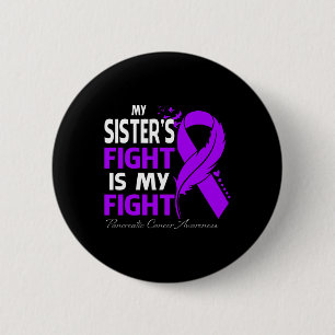 Badge Rond 5 Cm La lutte de ma femme est ma lutte contre le cancer