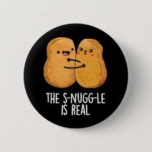 Badge Rond 5 Cm La Lutte Est Vraiment Drôle Nugget Pun Dark BG