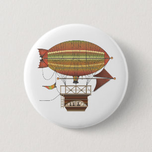 Badge Rond 5 Cm La machine de vol de dirigeable de Locke Hackney