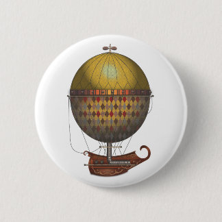 Badge Rond 5 Cm La machine de vol de Nautisme Steampunk de