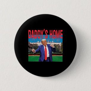 Badge Rond 5 Cm La maison de papa Trump rose Trump 2024 Prenez l'A