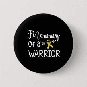 Badge Rond 5 Cm La maman d'un guerrier Sensibilisation au cancer c