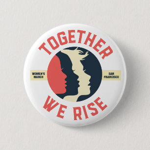 Badge Rond 5 Cm La Marche des femmes contre le SF - Ensemble, nous