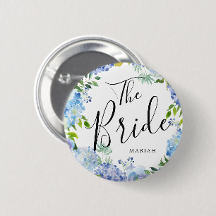 Badge Rond 5 Cm La mariée   Carolina Bloom Nom personnalisé Mariag
