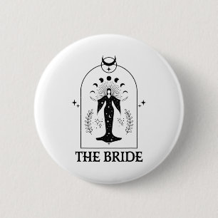 Badge Rond 5 Cm La Mariée Coven Sorcière Gothique Bachelorette Cor