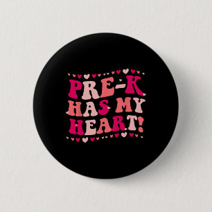 Badge Rond 5 Cm La maternelle a mon cœur Drôle de Saint-Valentin P
