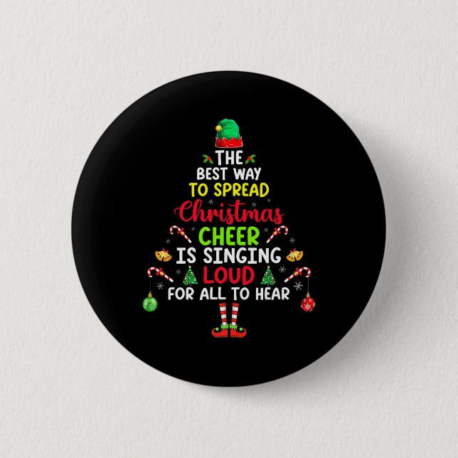 Badge Rond 5 Cm La Meilleure Façon De Diffuser La Soirée De Noël E (Devant)