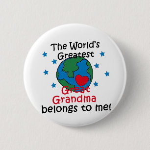 Badge Rond 5 Cm La meilleure grande grand-maman appartient à moi