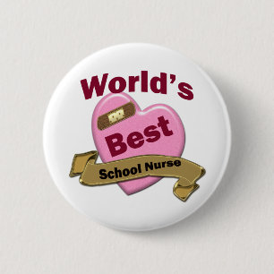 Badge Rond 5 Cm La meilleure infirmière de l'école du monde