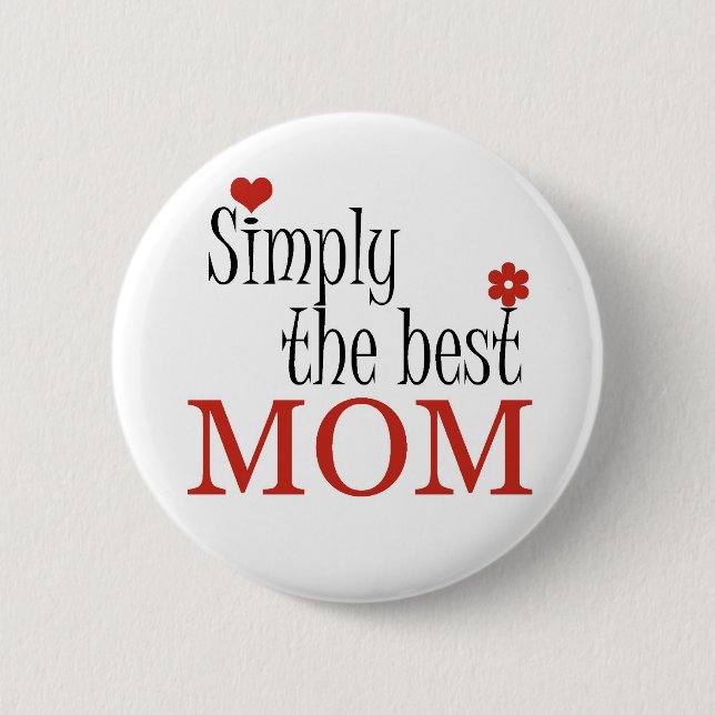 Badge Rond 5 Cm La meilleure MAMAN - bouton (Devant)
