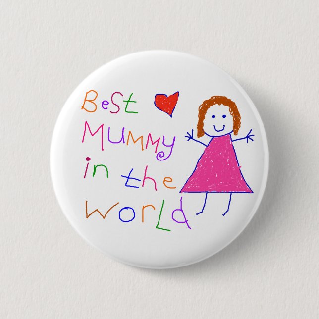 Badge Rond 5 Cm La meilleure maman en monde (Devant)