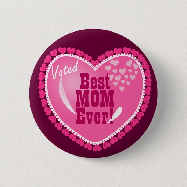 Badge Rond 5 Cm La meilleure maman JAMAIS ! (Devant)