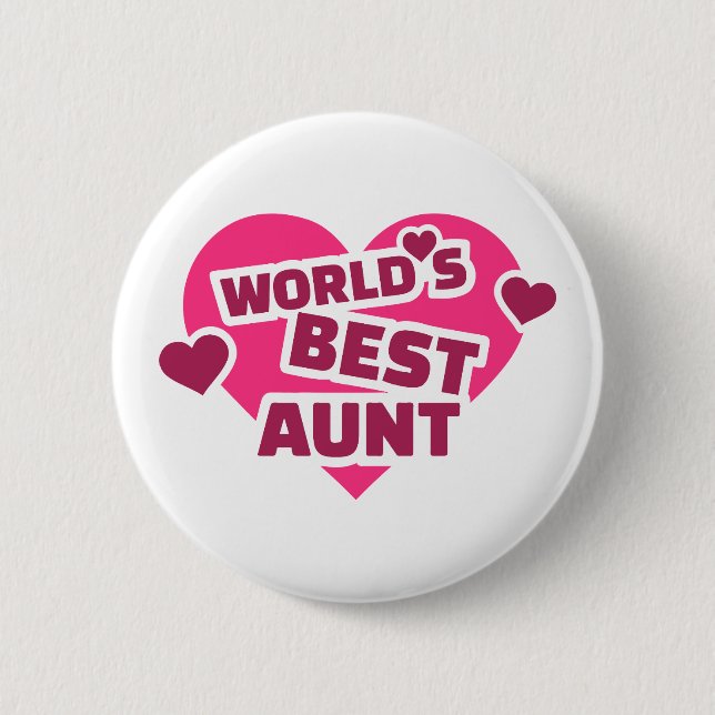 Badge Rond 5 Cm La meilleure tante du monde (Devant)