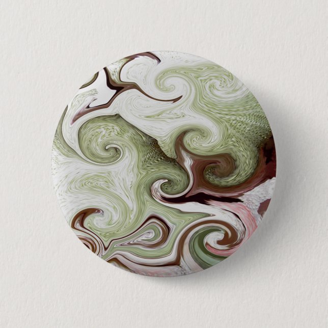 Badge Rond 5 Cm La mer éponge les boules blanches roses vertes de (Devant)