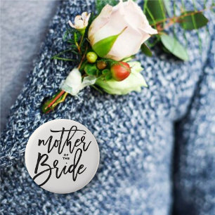 Badge Rond 5 Cm La Mère De La Mariée Brush Mariage Fête De Mariage
