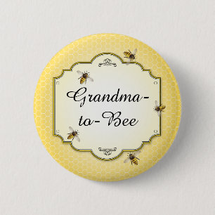 Badge Rond 5 Cm La mère de l'abeille à être Baby shower Rôle