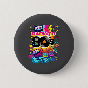 Badge Rond 5 Cm La mode colorée des femmes retourne aux années 80,
