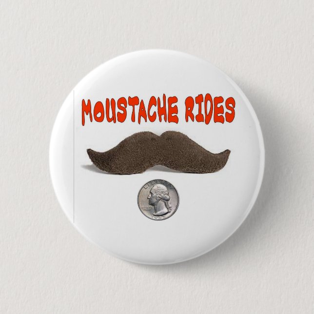 BADGE ROND 5 CM LA MOUSTACHE MONTE 25 CENTS (Devant)