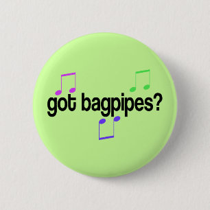 Badge Rond 5 Cm La musique a obtenu le cadeau de cornemuses