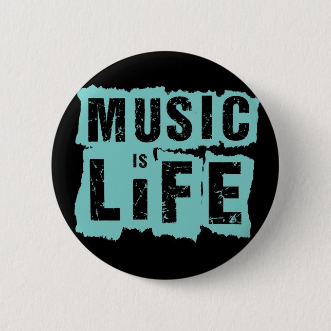 Badge Rond 5 Cm La musique, c'est la vie ! (Devant)
