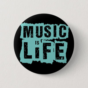 Badge Rond 5 Cm La musique, c'est la vie !
