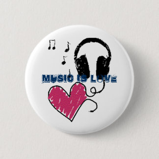 Badge Rond 5 Cm La musique est amour