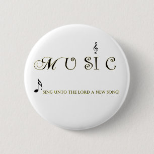 Badge Rond 5 Cm la musique est bouton chrétien de musique de