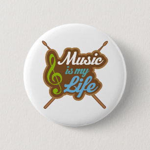 Badge Rond 5 Cm La musique est ma vie