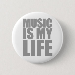 Badge Rond 5 Cm La musique est ma vie - roche grunge alternative