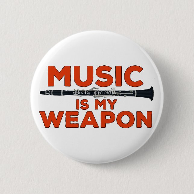 Badge Rond 5 Cm La musique est mon arme (Devant)