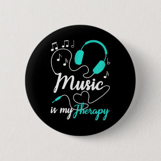 Badge Rond 5 Cm La musique est mon Thérapie mignonne Amoureux de l