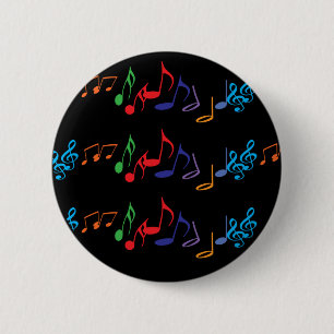 Badge Rond 5 Cm La musique géniale note le Pin