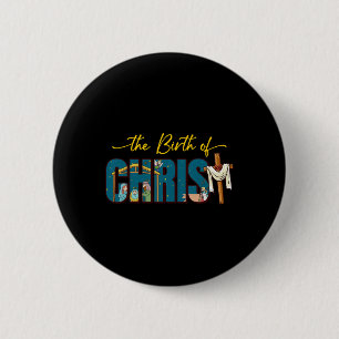 Badge Rond 5 Cm La Naissance Du Christ Croix Nati De Noël Religieu