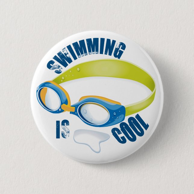 BADGE ROND 5 CM LA NATATION EST FRAÎCHE (Devant)