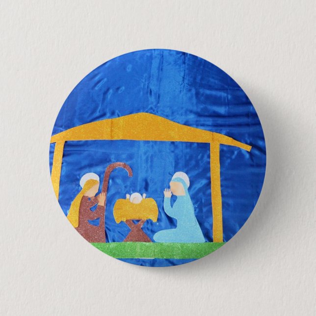 Badge Rond 5 Cm La Nativité (Devant)