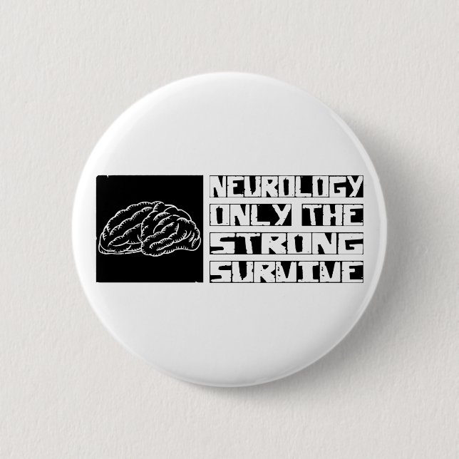 Badge Rond 5 Cm La neurologie survivent (Devant)