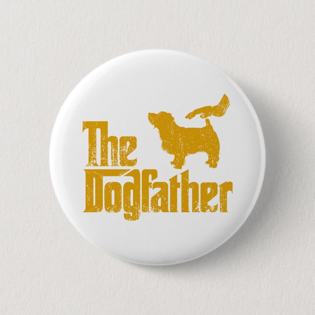 Badge Rond 5 Cm La Norfolk Terrier (Devant)