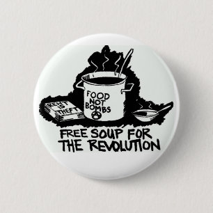 Badge Rond 5 Cm la nourriture pas bombarde le bouton