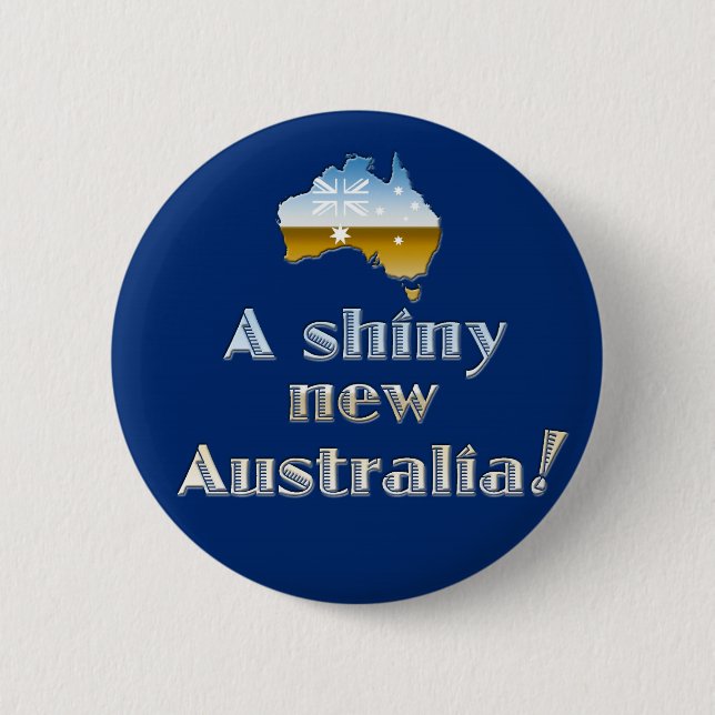 Badge Rond 5 Cm La nouvelle Australie brillante (Devant)