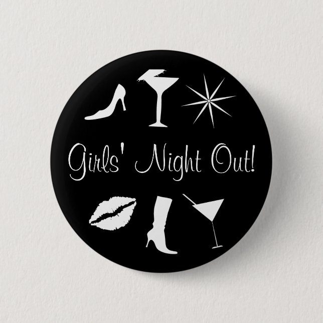 Badge Rond 5 Cm La nuit des filles ! (Devant)